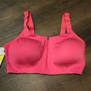 NWT Women's All In Motion High Support Zip-Front Mesh Crossback Sports Bra, 40D